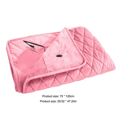 USB Heated Blanket 3 Gears Heating Coral Velvet Shawl Wearable Electric Blanket Household Winter Body Warmer for Home Office