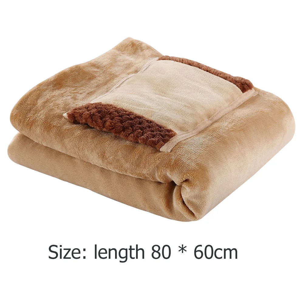 USB Heated Blanket 3 Gears Heating Coral Velvet Shawl Wearable Electric Blanket Household Winter Body Warmer for Home Office