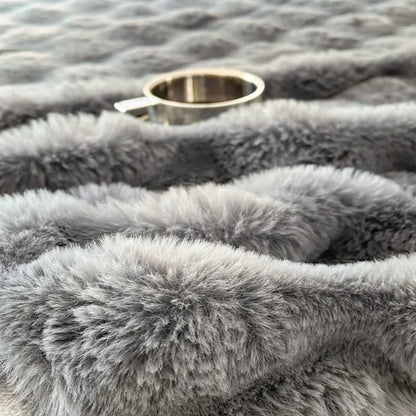Fluffy Plush Fitted Bed Sheet Solid Color Long Hair Fleece Bed Cover For Double Bed fundas de colchón Winter Warm Mattress Cover