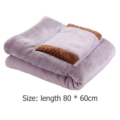 USB Heated Blanket 3 Gears Heating Coral Velvet Shawl Wearable Electric Blanket Household Winter Body Warmer for Home Office